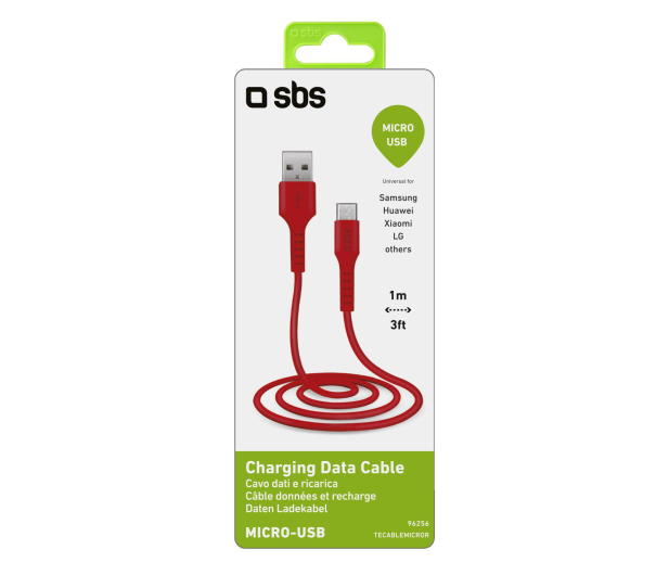 SBS USB-microUSB 1M czerwony - 1463810 - zdjęcie 3